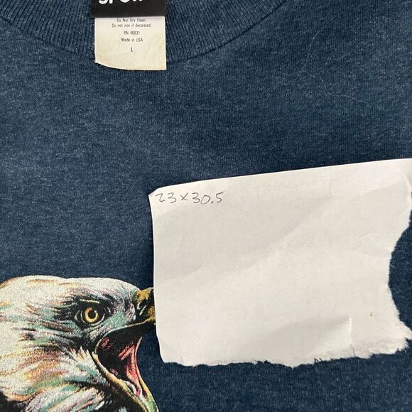Vintage 90s Eagle Nature Wrap Around Print T-shirt - Picture 5 of 5